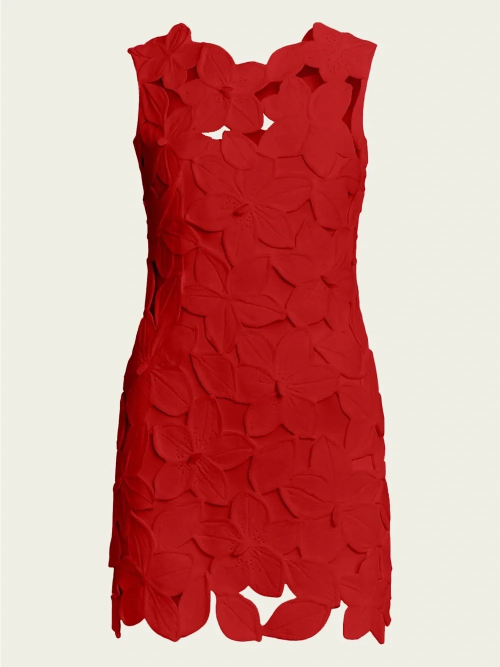 Cult Gaia Meira Knit Dress Floral Appliqué Merlot Small NWT - Picture 7 of 8